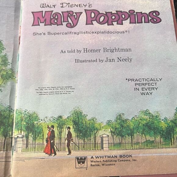 Walt Disney’s Mary Poppins Vintage kids picture book .25 cent Whitman book - Picture 3 of 7